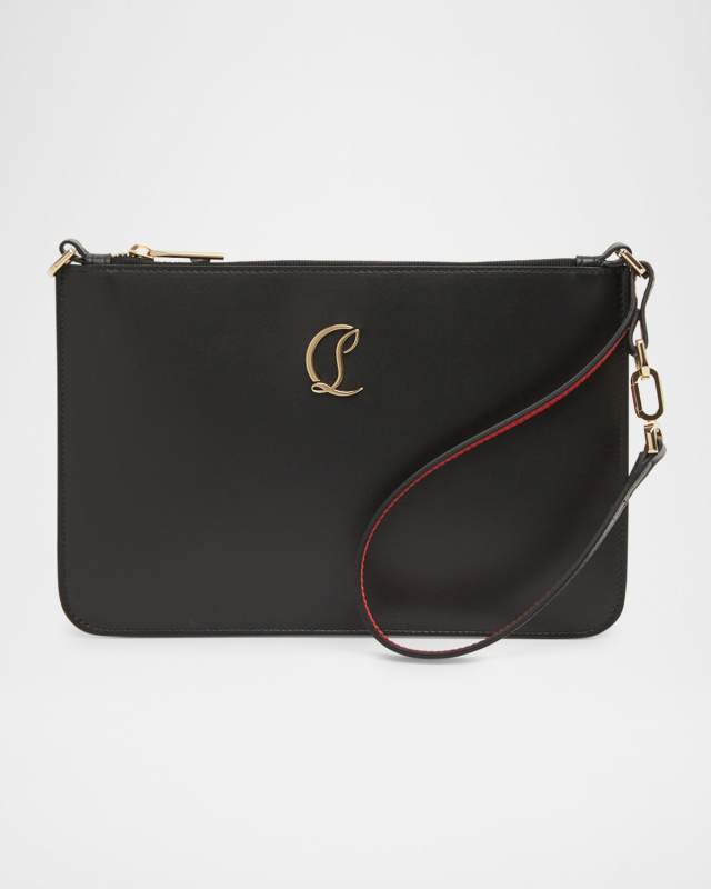 Loubi54 Flat Leather Pouch Bag
